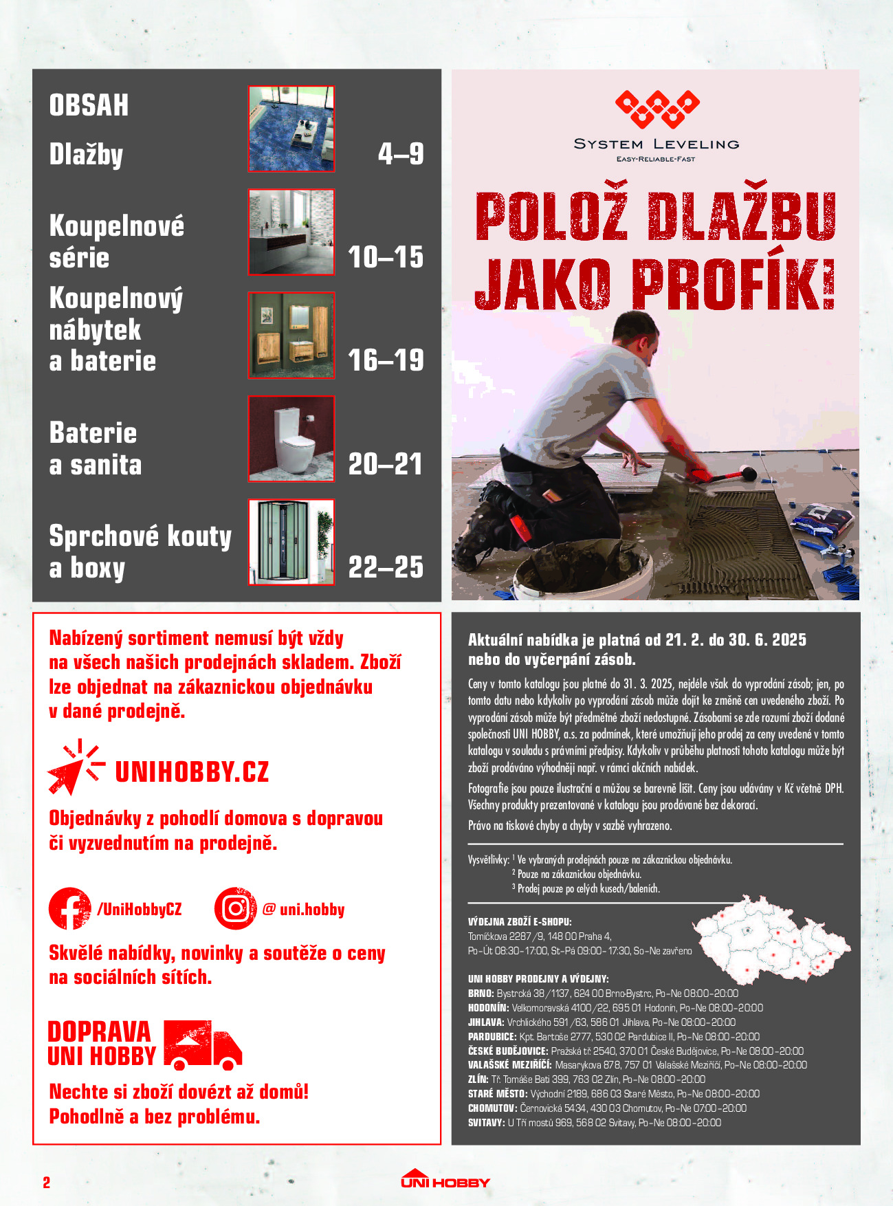 UNI HOBBY leták od 21.2. do 30.6.2025